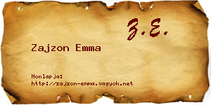 Zajzon Emma névjegykártya